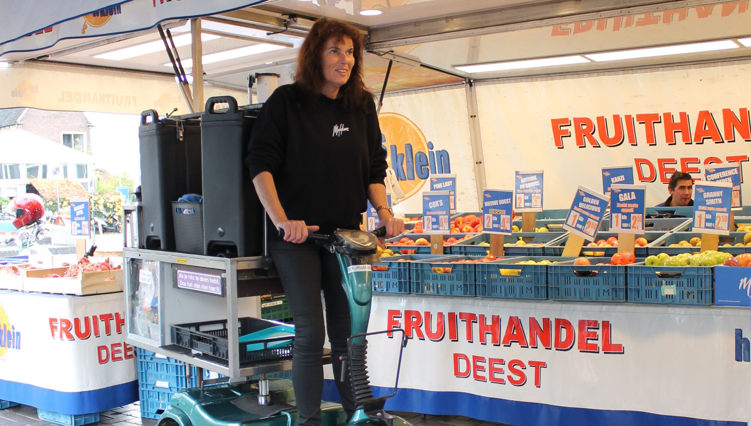 Gonny Franken op de markt